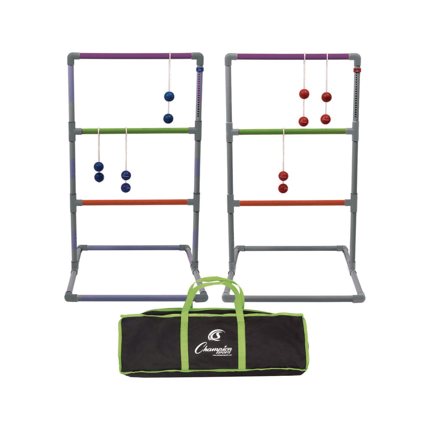 Champion Sports Pro Ladder Golf Game Set, (2) 22" x 37.5" Ladders/Six Bolas/Carry Bag (LGSTPRO)