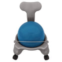 Champion Sports Kid's Ball Chair, Supports Up to 264 lb, 12.5" Seat Height, Blue Seat, Silver Base (KDCH)