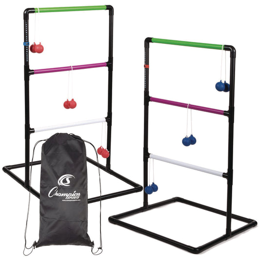 Champion Sports Ladder Ball Game Set, (2) 22" x 37.5" Ladders/(6) Bolas/Carry Bag (LGSTSET)