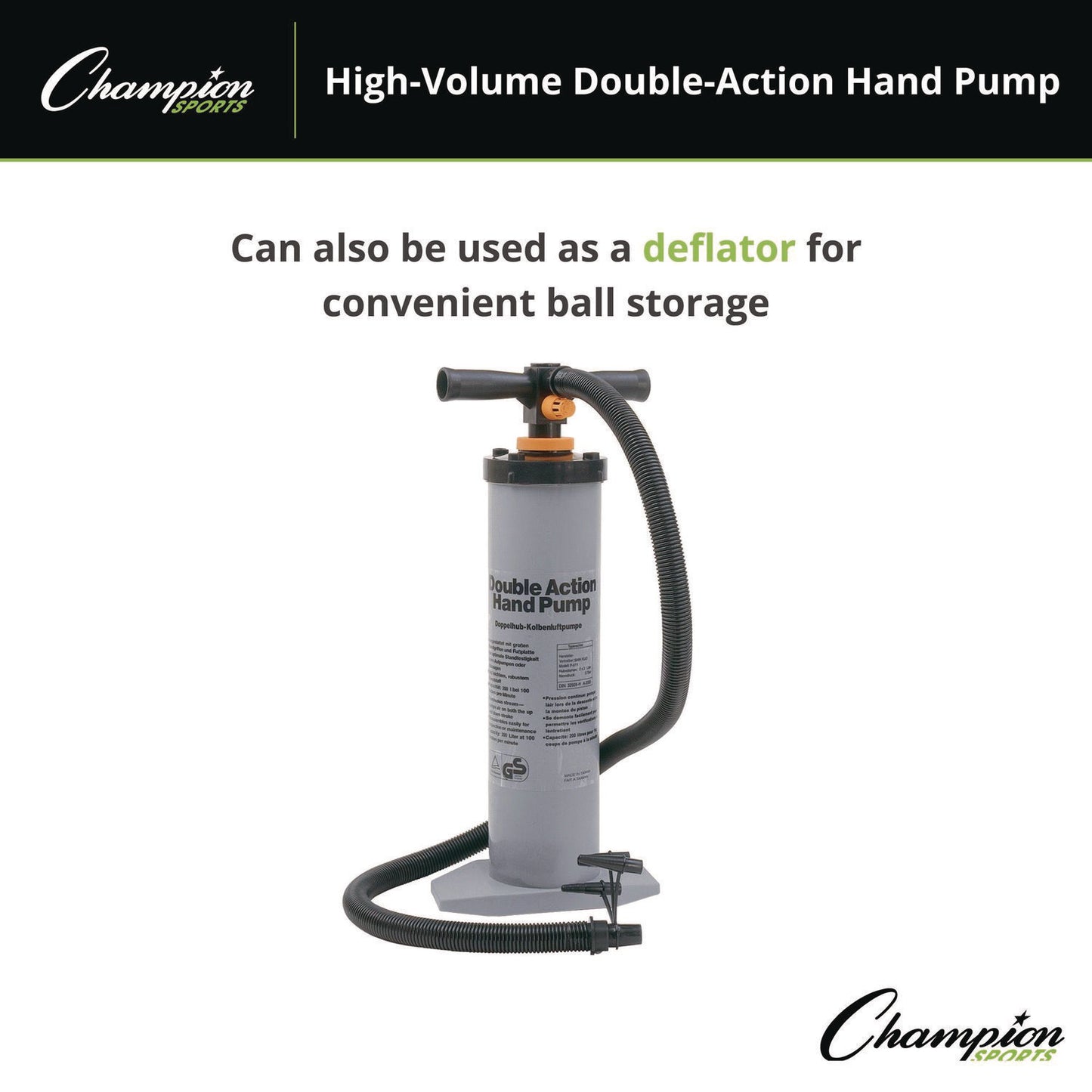 Champion Sports High Volume Air Pump, 110 L (P50)