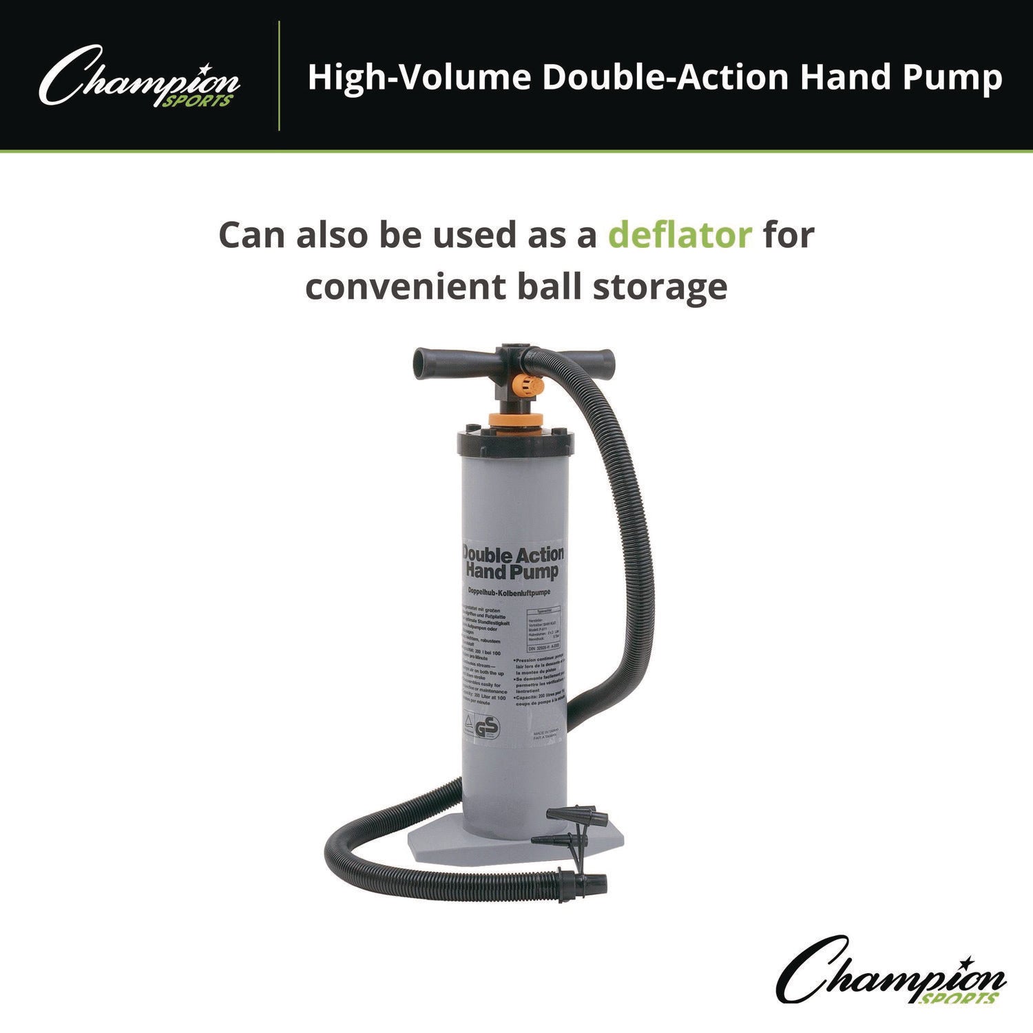 Champion Sports High Volume Air Pump, 110 L (P50)