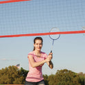 Champion Sports Deluxe Badminton Set, 20 ft Net with 4 Rackets, 2 Shuttlecocks (DBSET)