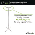 Champion Sports Jump Rope Storage Tree, 25.5" x 25.5" x 68.5", White (JRSD)
