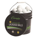 Champion Sports Lacrosse Balls in a Bucket, 11" x 11" Bucket with 36 White Rubber Balls (LBWN36)