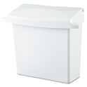 Rubbermaid Commercial Sanitary Napkin Receptacle with Rigid Liner, Plastic, White (614000)