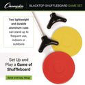 Champion Sports Economy Shuffleboard Set, 15-ft Court, Four 51" Cues, Eight Discs (SBA20)