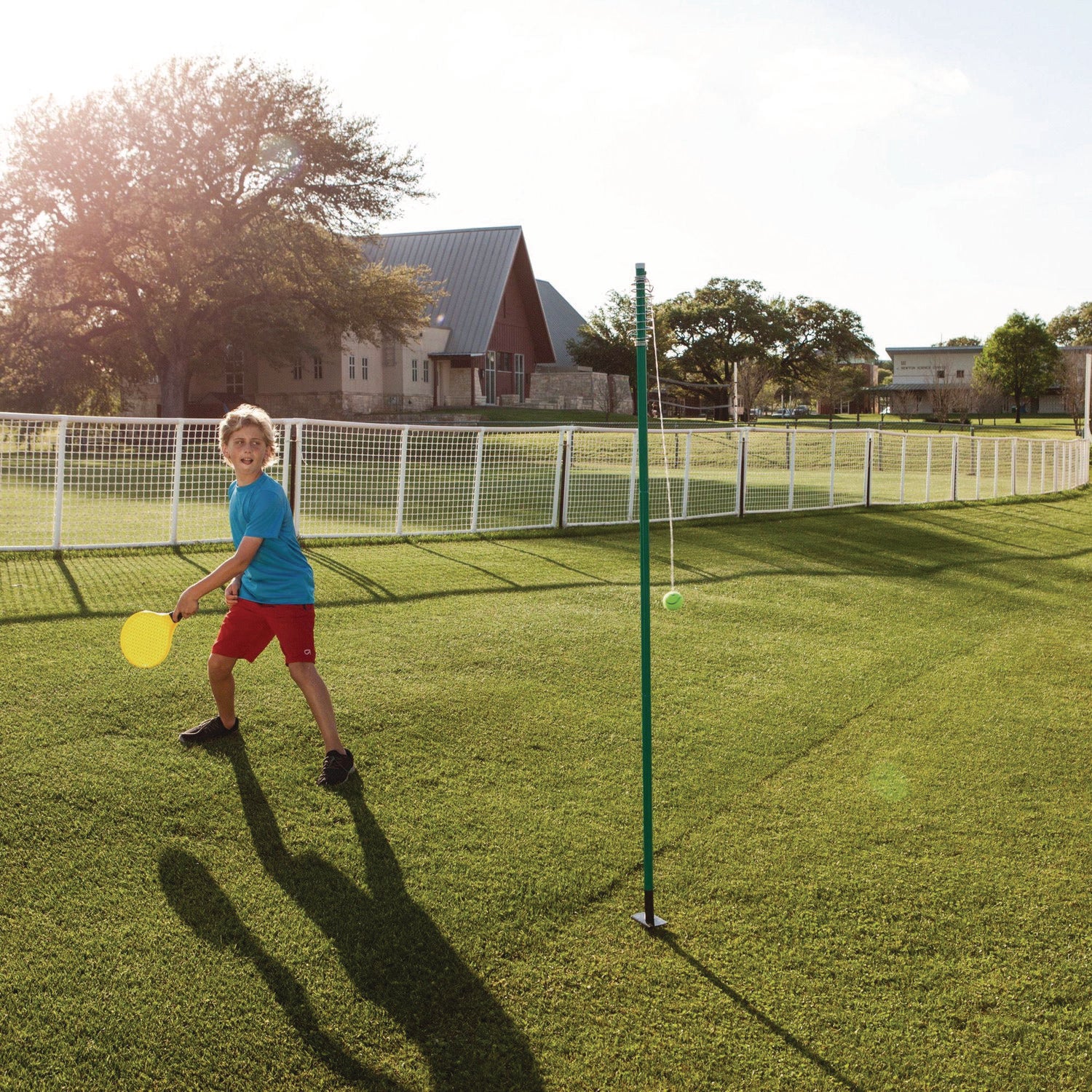 Champion Sports Tether Tennis Game Set, Two Paddles, Two Tennis Balls (TTGAME)