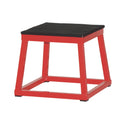 Champion Sports Plyo Box, 15" x 15", Plywood/Rubber/Steel, Red/Black (PXB12)