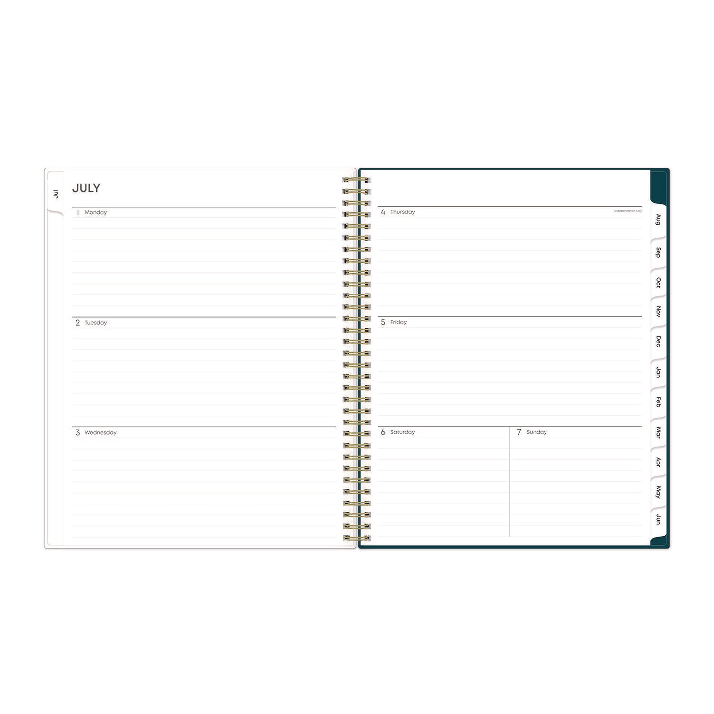 Blue Sky Greta Academic Year Weekly/Monthly Planner, Floral Artwork, 11.5 x 8, Green Cover, 12-Month (July-June): 2024 to 2025 (136479)