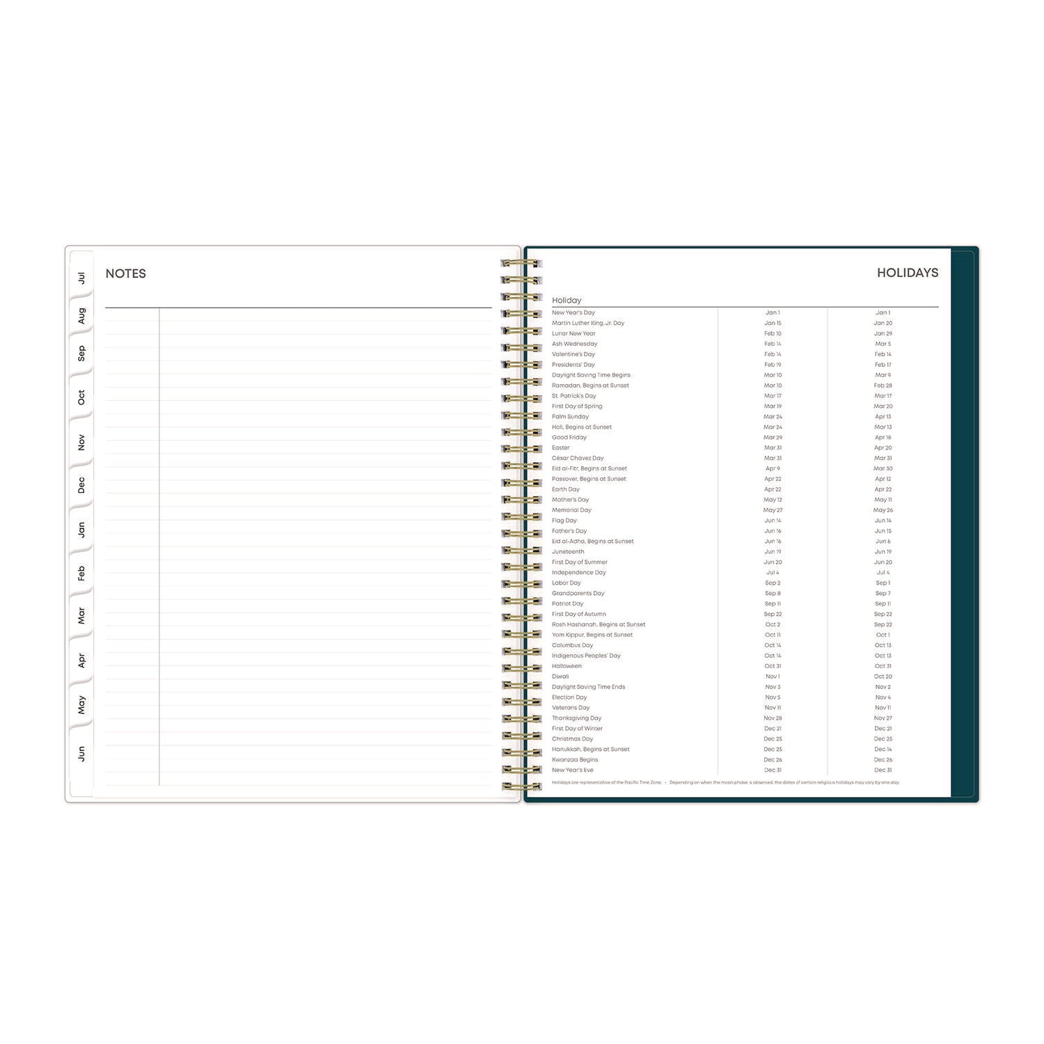 Blue Sky Greta Academic Year Weekly/Monthly Planner, Floral Artwork, 11.5 x 8, Green Cover, 12-Month (July-June): 2024 to 2025 (136479)