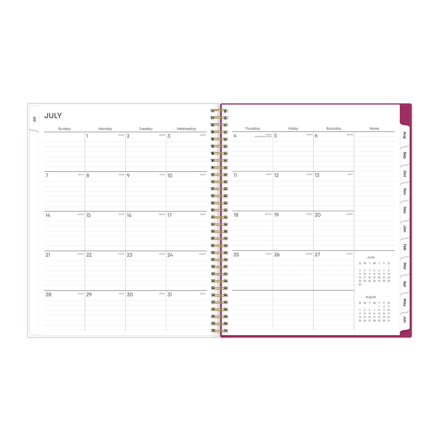 Blue Sky Mahalo Academic Year Create-Your-Own Cover Weekly/Monthly Planner, Floral Artwork, 11 x 8.5, 12-Month (July-June): 2024-2025 (100149)