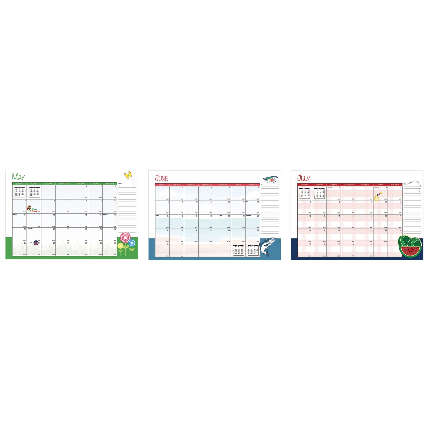 House of Doolittle Seasonal Monthly Planner, Illustrated Seasons Artwork, 10 x 7, Light Blue Cover, 12-Month (Jan to Dec): 2025 (23908)