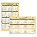 House of Doolittle 100% Recycled Academic Honeycomb Laminated Wall Calendar, 24 x 37, Tan/Yellow Sheets, 12-Month (July-June): 2024 to 2025 (39855)