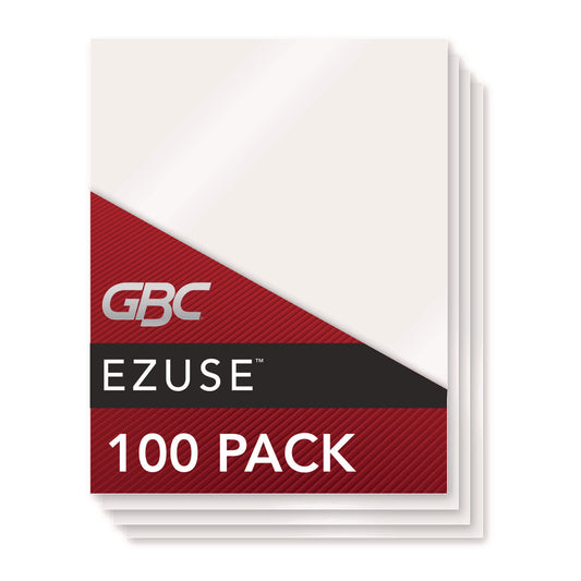 GBC EZUse Thermal Laminating Pouches, 5 mil, 9" x 11.5", Gloss Clear, 100/Box (3200716)