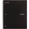 Five Star Wirebound Notebook, 1-Subject, Wide/Legal Rule, Black Cover, (100) 10. x 8.63 Sheets (930010A)