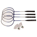 Champion Sports Deluxe Badminton Set, 20 ft Net with 4 Rackets, 2 Shuttlecocks (DBSET)