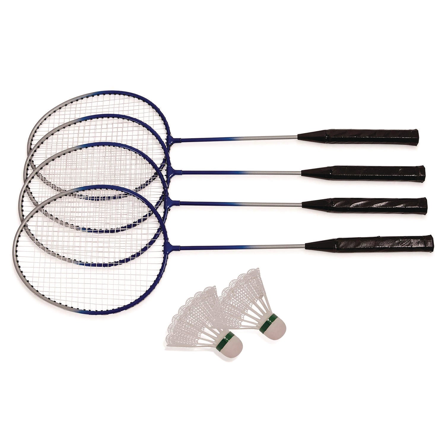 Champion Sports Deluxe Badminton Set, 20 ft Net with 4 Rackets, 2 Shuttlecocks (DBSET)