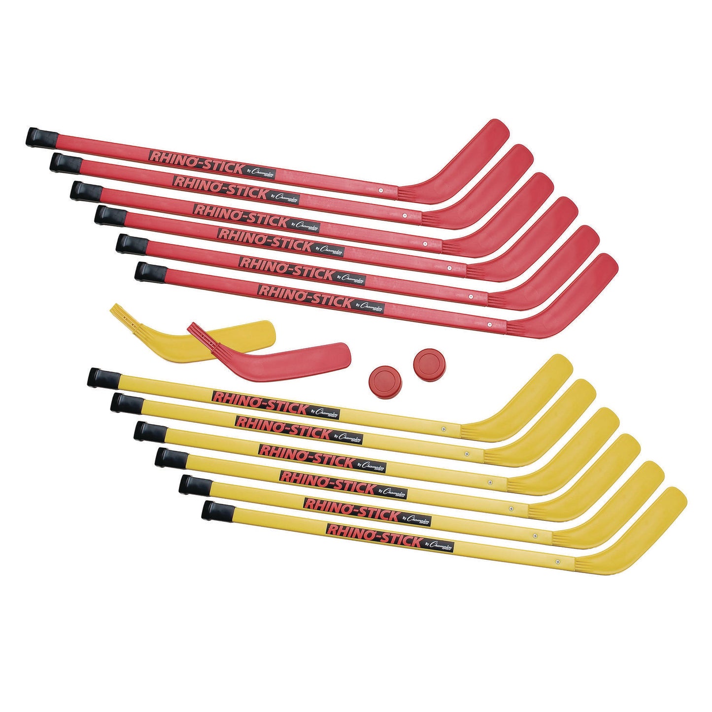 Champion Sports Indoor ABS Kids Hockey Set, 2 Pucks, 12 Sticks (HS36SET)