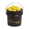 Champion Sports Lacrosse Balls in a Bucket, 11" x 11" Bucket with 36 Yellow Rubber Balls (LBYN36)