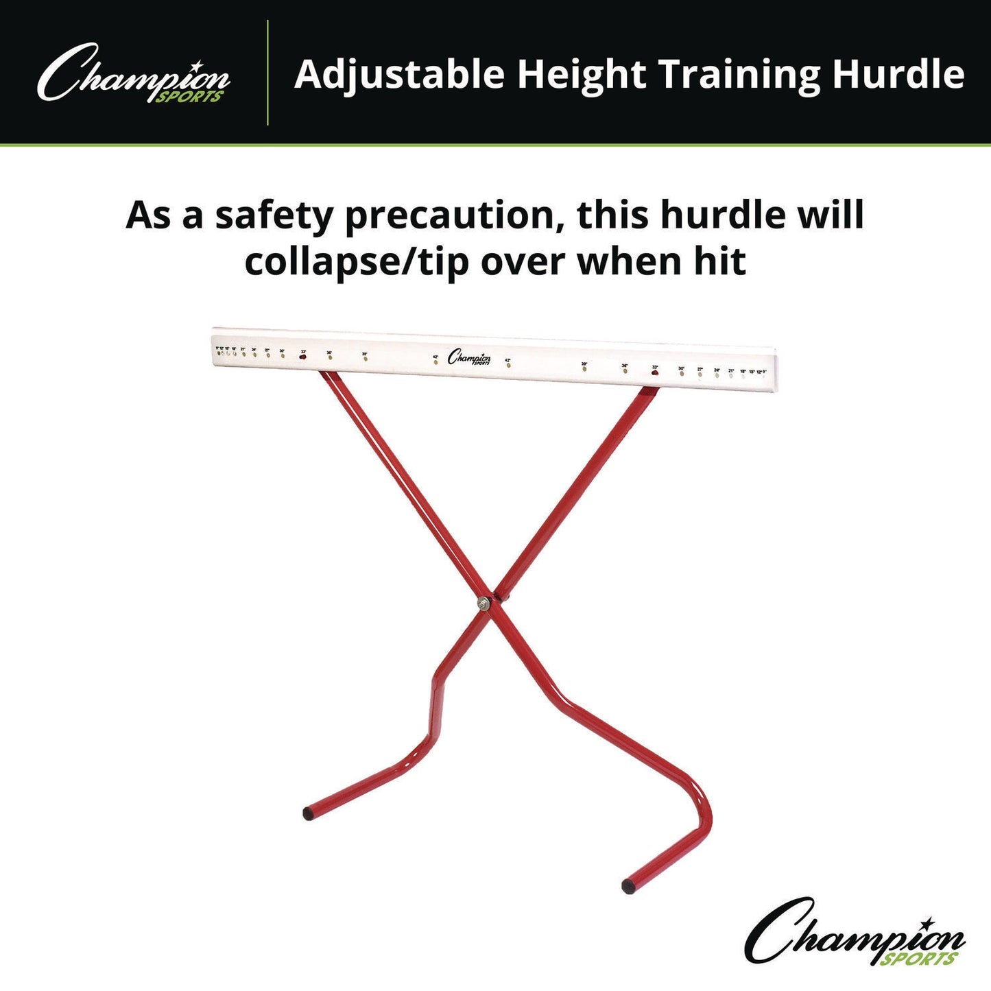 Champion Sports Adjustable Training Hurdle, 41" x 14", 1" Tube dia (PH)