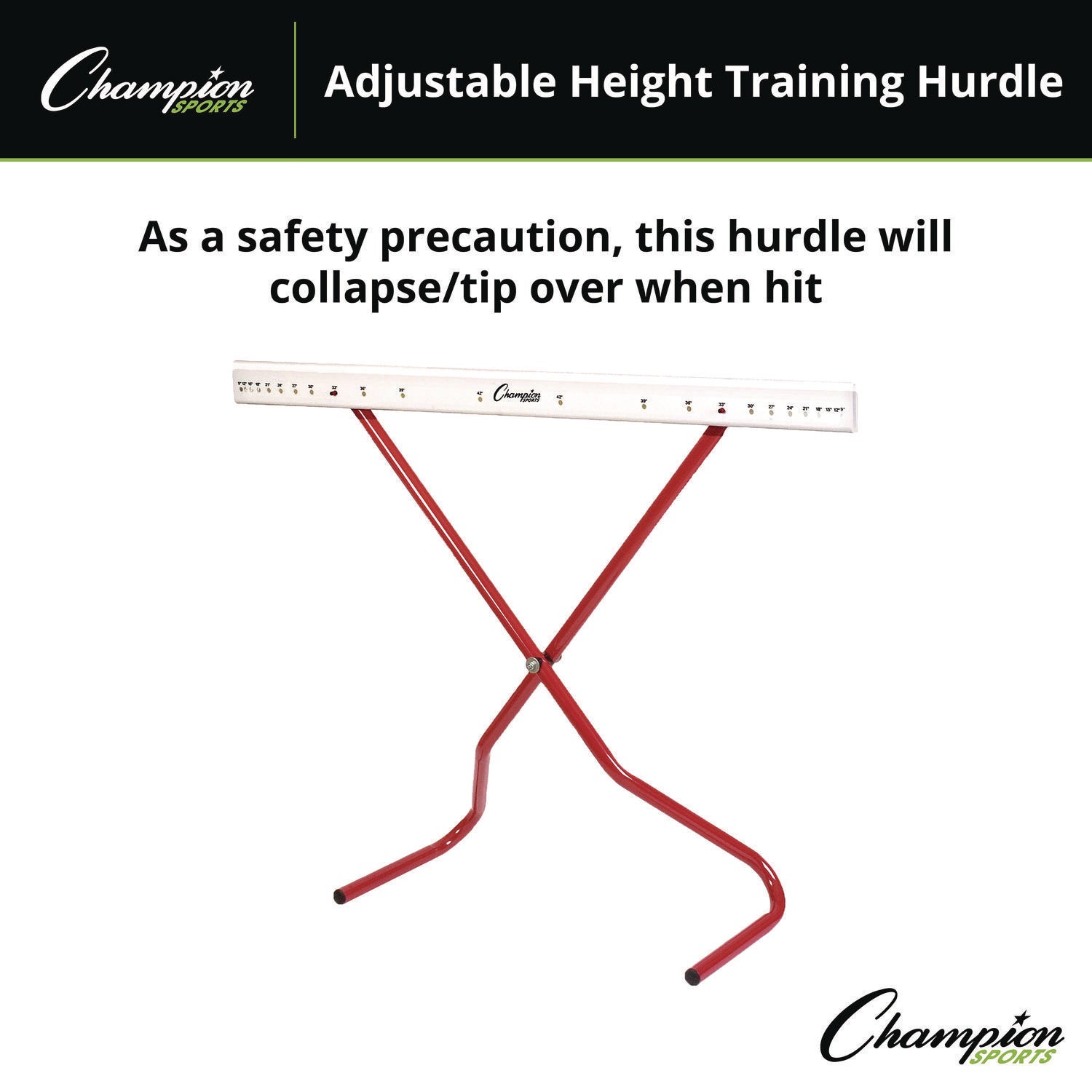 Champion Sports Adjustable Training Hurdle, 41" x 14", 1" Tube dia (PH)