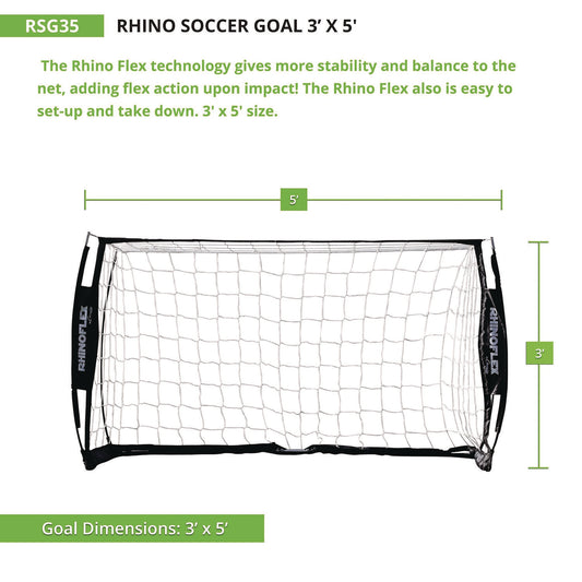 Champion Sports Rhino Soccer Goal, 36" x 60" (RSG35)