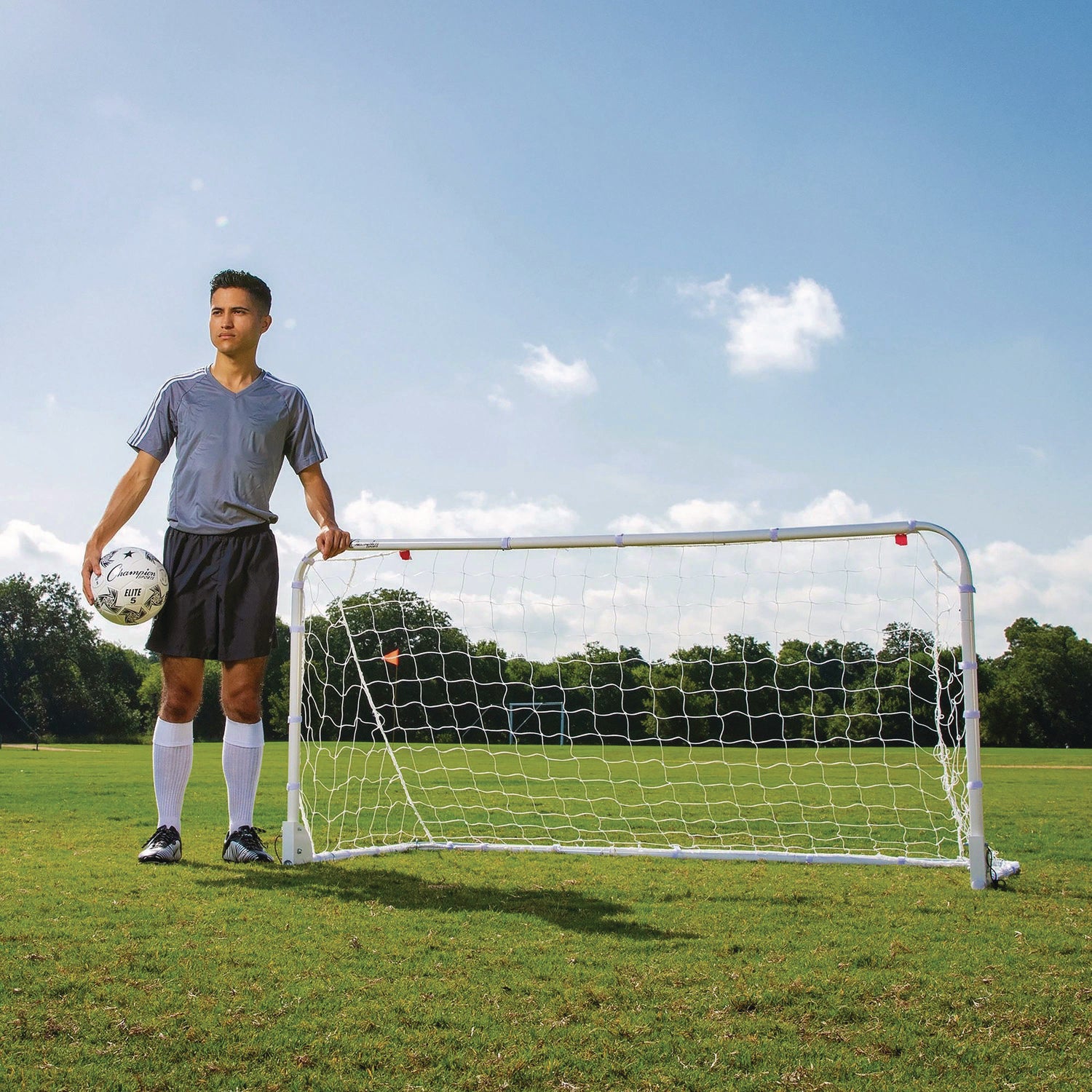 Champion Sports Easy Fold Soccer Goal, 6 ft  x 3 ft, 1.25" dia Frame (SG63)