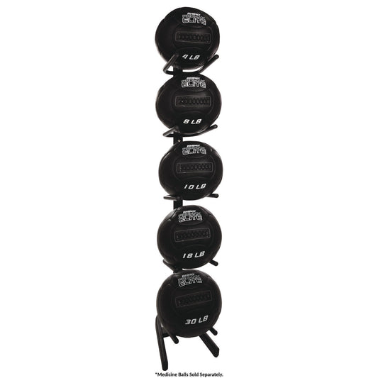 Champion Sports U-Ring Single Medicine Ball Tree, 23" x 22.5" x 64.5", Black (STM1)