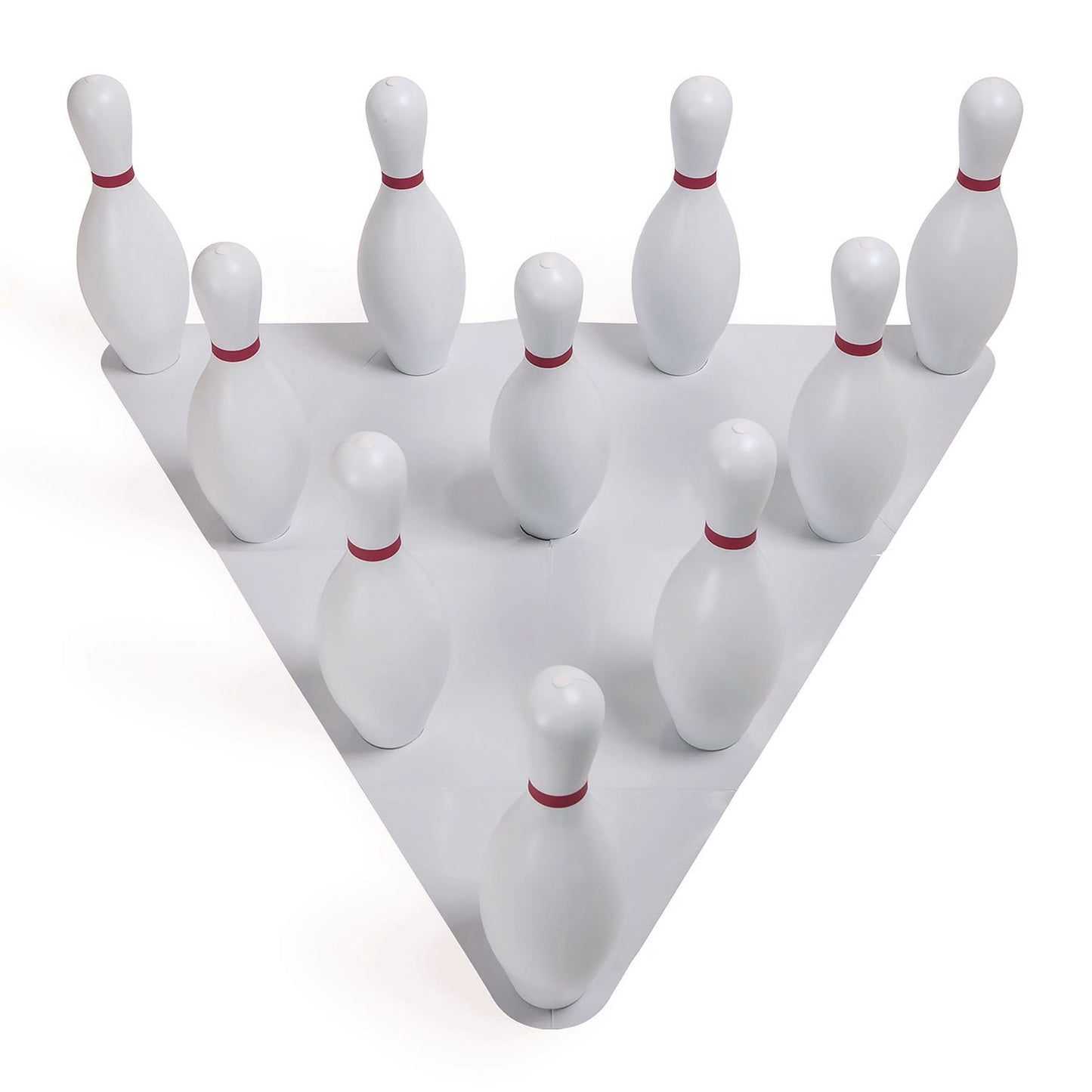 Champion Sports Plastic Bowling Pin Set, White, 10/Set (BP10)