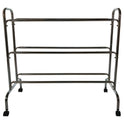 Champion Sports Powder-Coated Ball Cart, Metal, 132 lb Capacity, 17 x 41 x 41, Silver (BRC3)