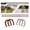 Champion Sports Steel Horseshoe Set, (4) Horseshoes/(2) 20" Stakes/Nylon Carry Bag (IHS20)