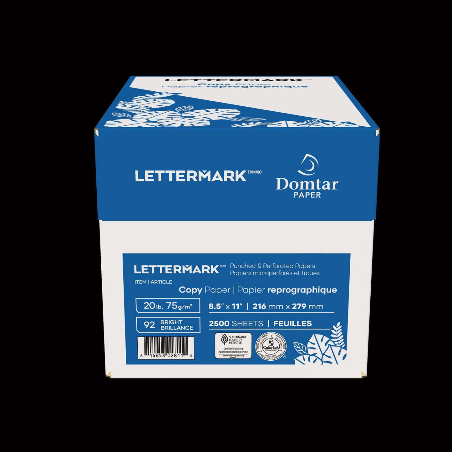 Lettermark Custom Cut-Sheet Copy Paper, 92 Bright, Micro-Perforated 3.5" from Bottom, 20 lb Bond Weight, 8.5 x 11, White, 500/Ream (8822)