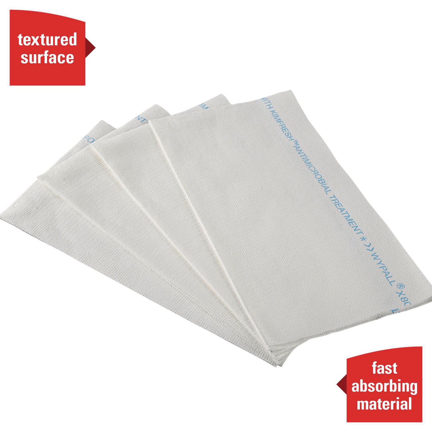 WypAll X50 Foodservice Towels, 1/4 Fold, 23.5 x 12.5, White, 200/Carton (06053)