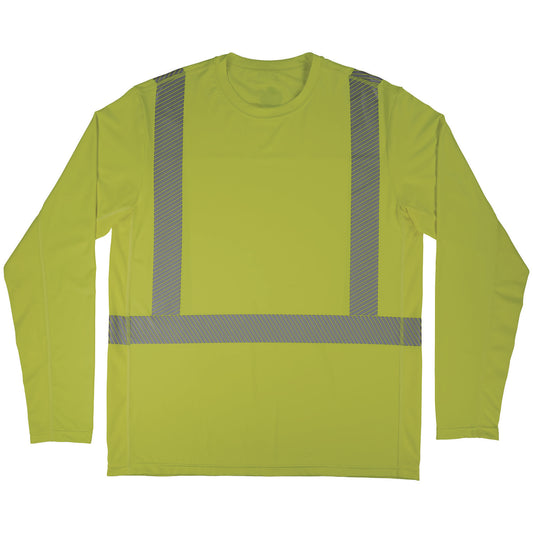 ergodyne Chill-Its 6688 Type R Class 2 Cooling Hi-Vis Sun Shirt with UV Protection, Small, Lime (12136)