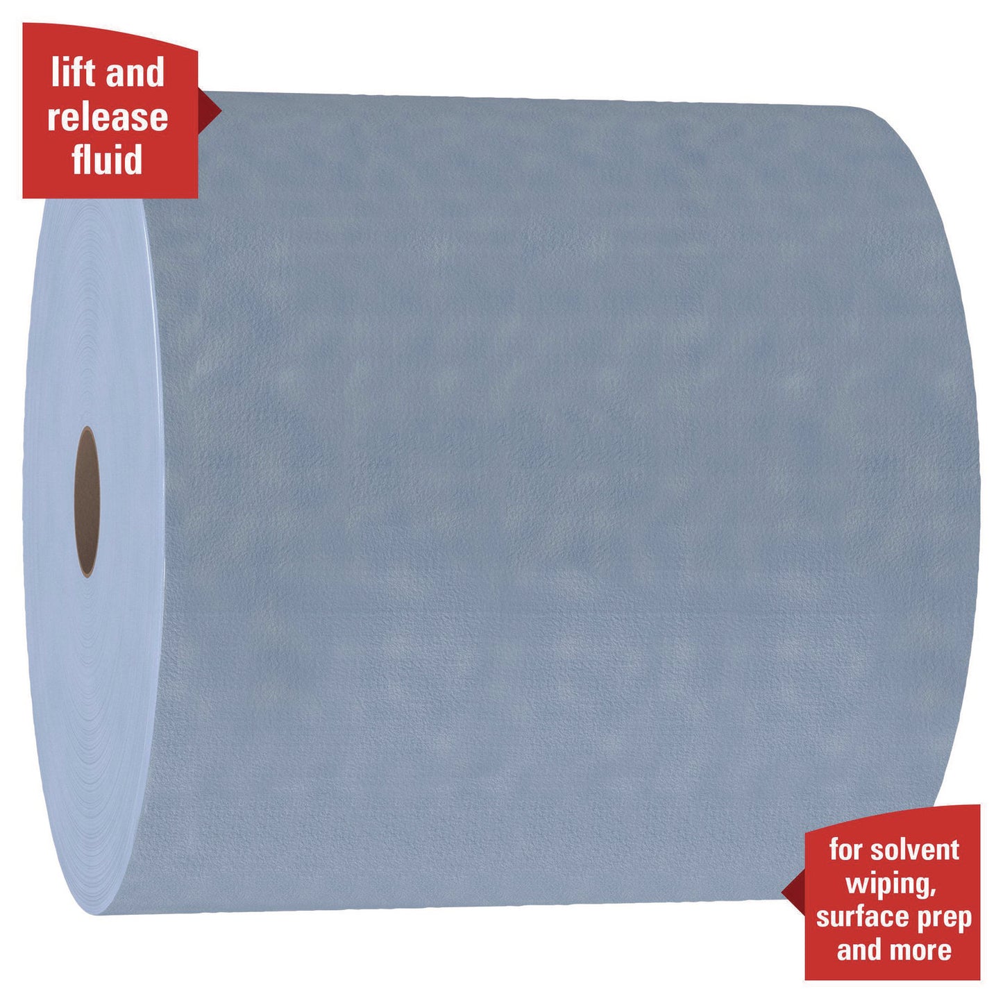 WypAll X90 Cloths, Jumbo Roll, 2-Ply, 11.1 x 13.4, Denim Blue, 450/Roll (12889)