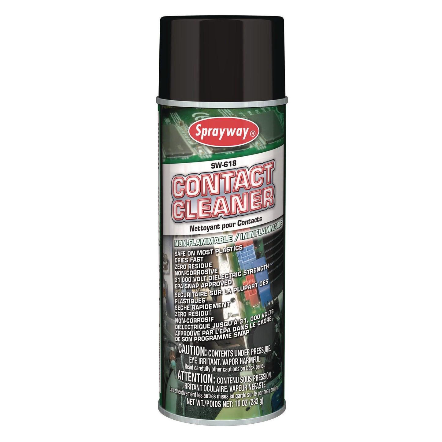 Sprayway Contact Cleaner, 10 oz Aerosol Spray, 12/Carton (618)