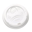 Dixie Dome Drink-Thru Lids, Fits 10 oz to 16 oz Paper Hot Cups, White, 1,000/Carton (D9542)