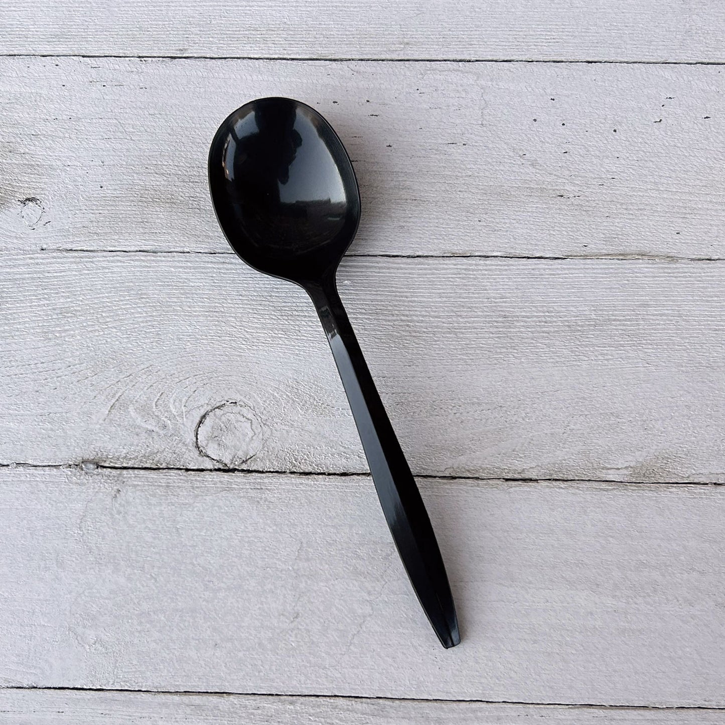 Boardwalk Mediumweight Polypropylene Cutlery, Soup Spoon, Black, 1,000/Carton (SOUPBLMW)