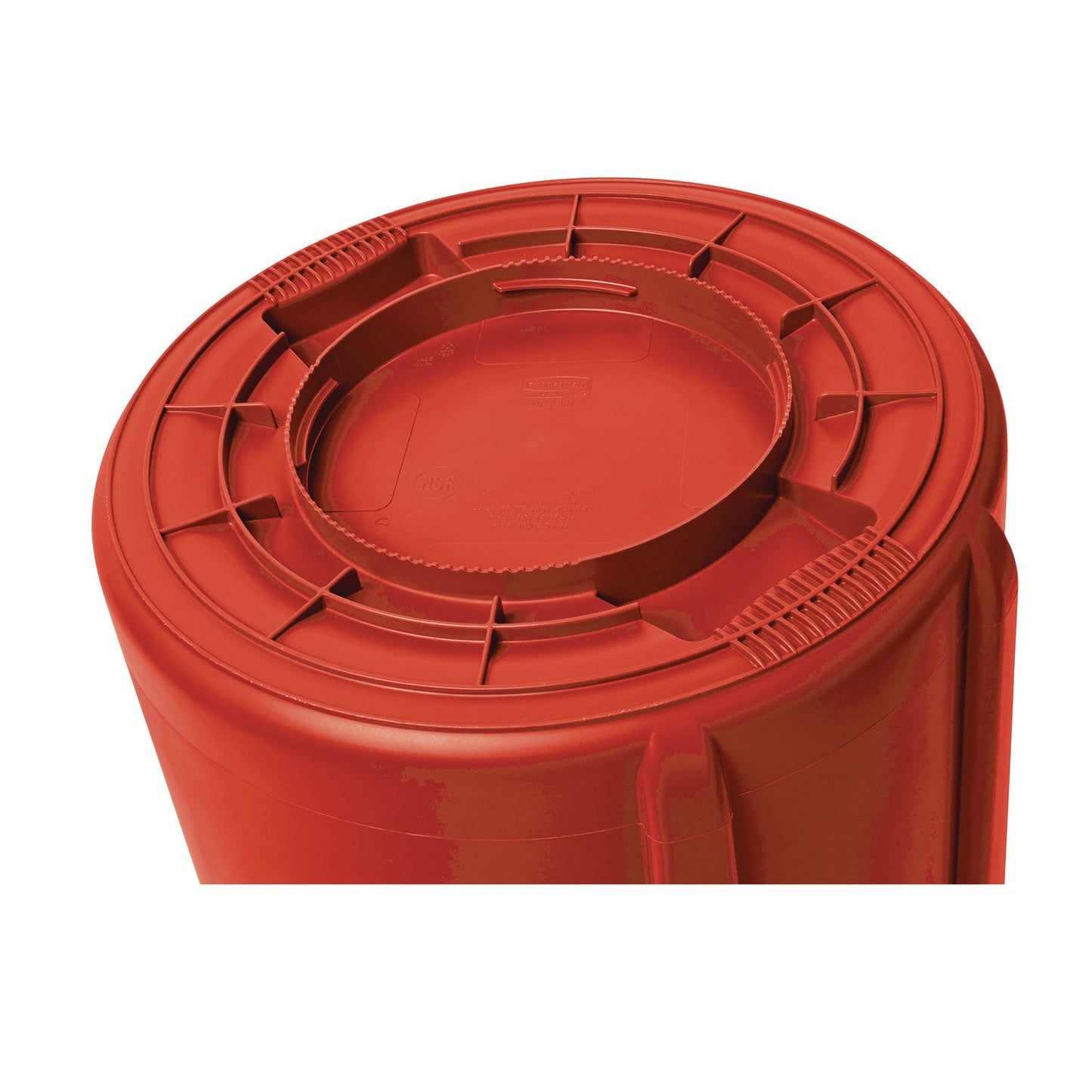 Rubbermaid Commercial Vented Round Brute Container, 44 gal, Plastic, Red (264360REDEA)