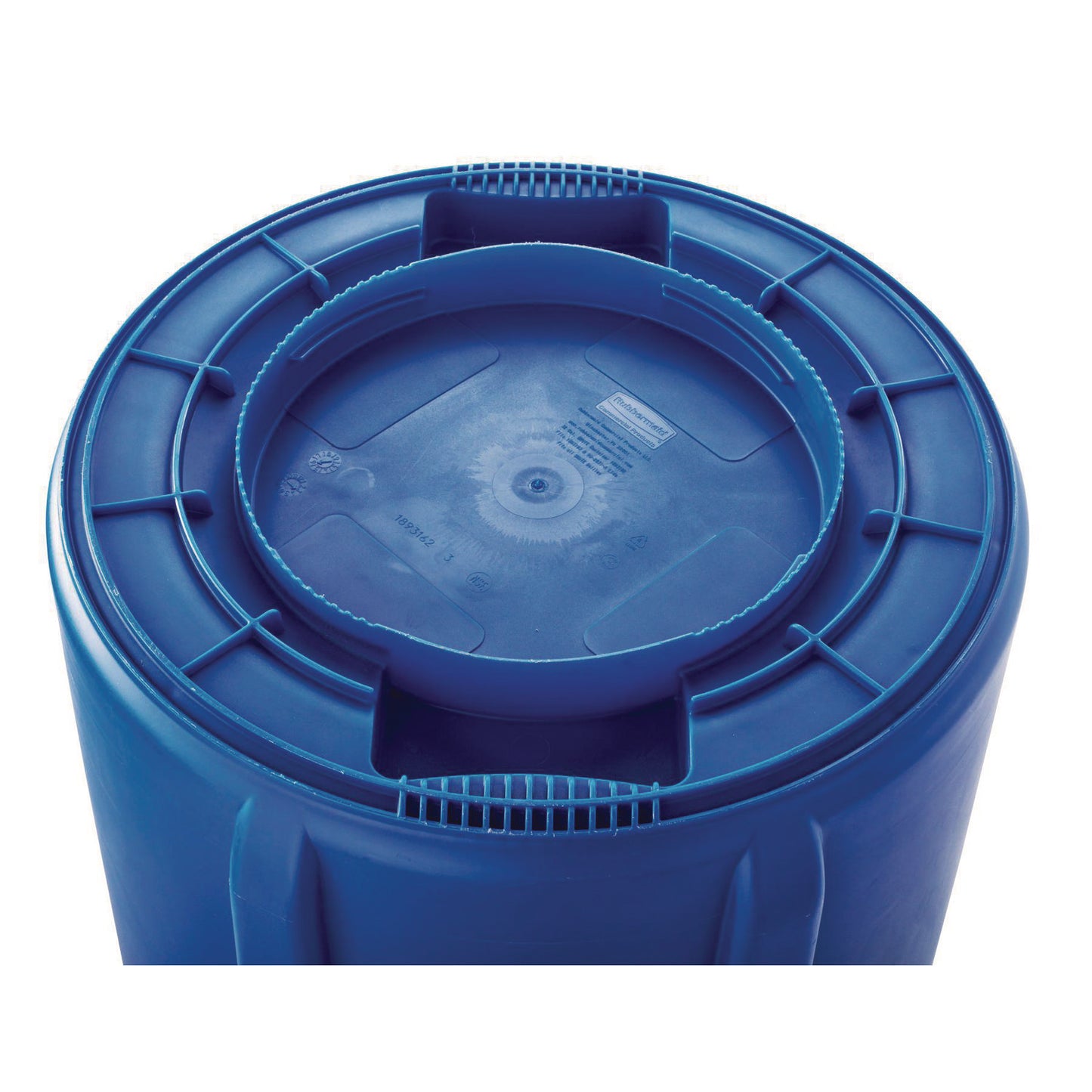 Rubbermaid Commercial Vented Round Brute Container, 44 gal, Plastic, Blue (264360BE)