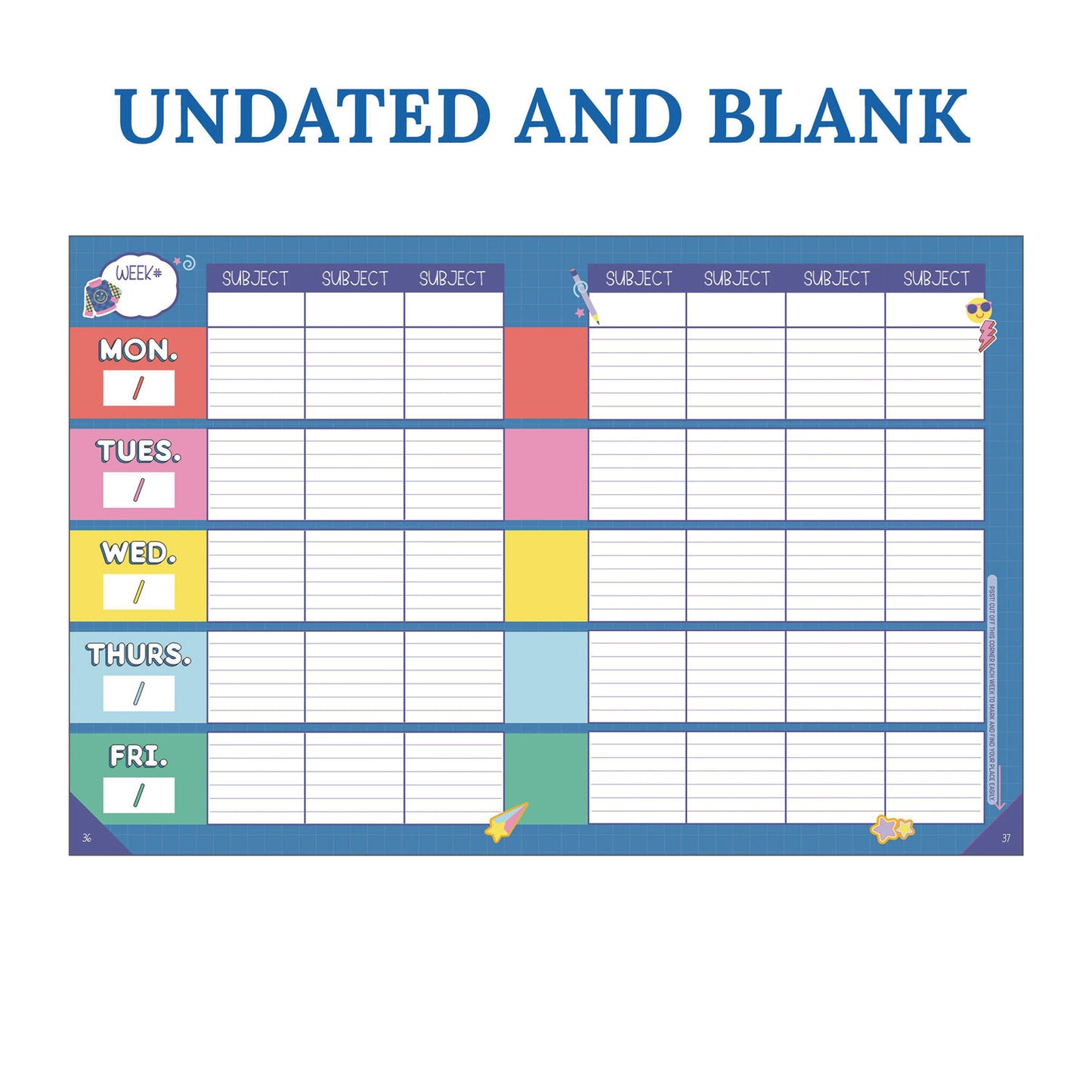 Carson-Dellosa Teacher Planners, Weekly/Monthly, Two-Page Spread, 11 x 8.5, Multicolor Cover, We Stick Together Theme (105050)