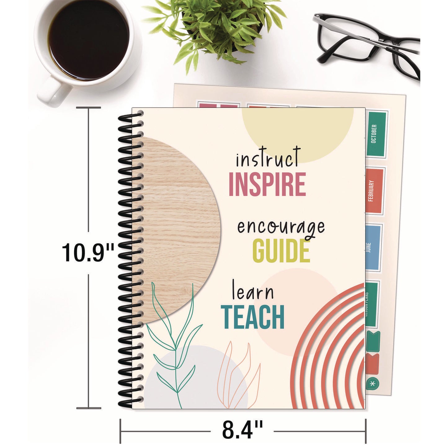 Carson-Dellosa Teacher Planners, Weekly/Monthly, Two-Page Spread, 11 x 8.5, Multicolor Cover, True to You Theme (105051)