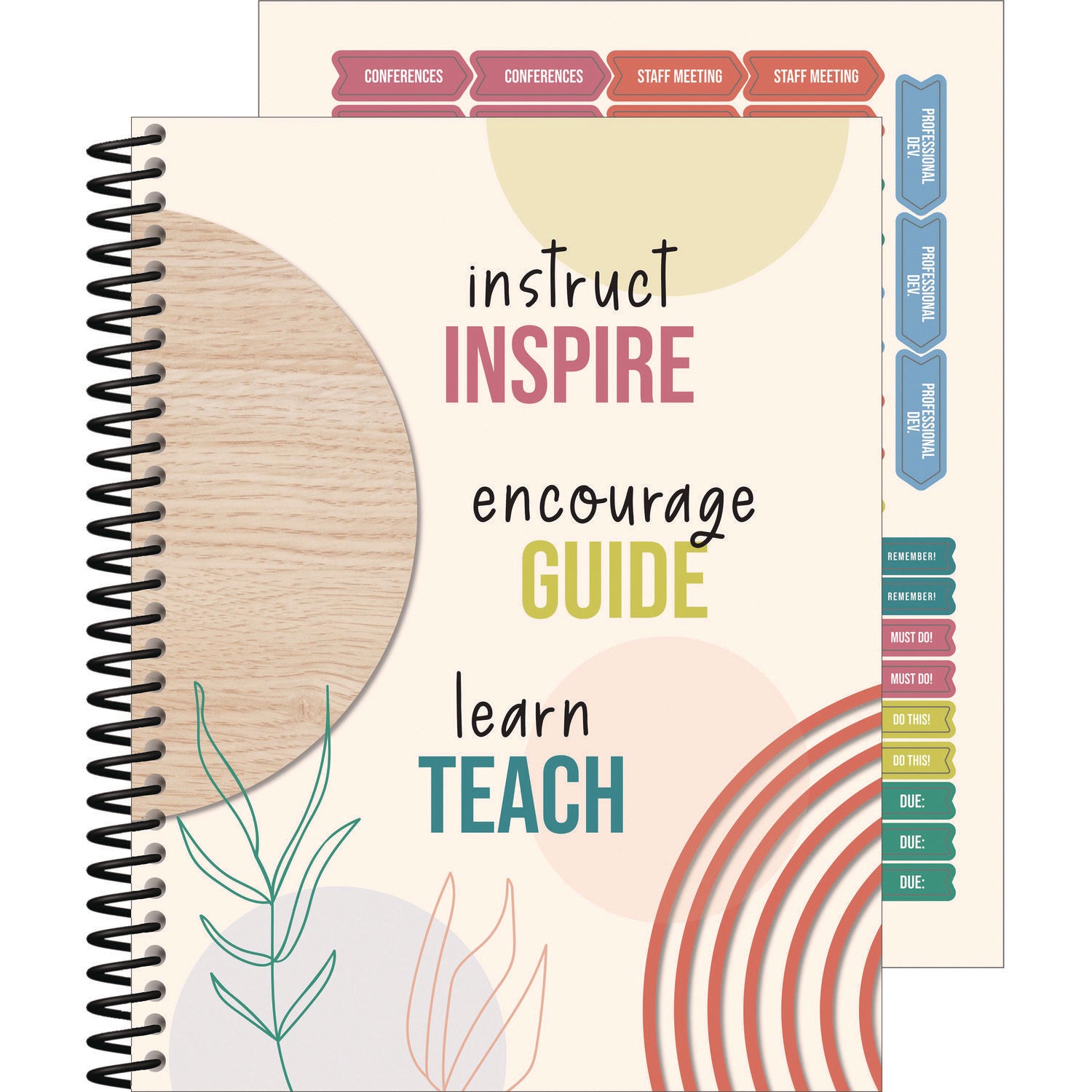 Carson-Dellosa Teacher Planners, Weekly/Monthly, Two-Page Spread, 11 x 8.5, Multicolor Cover, True to You Theme (105051)