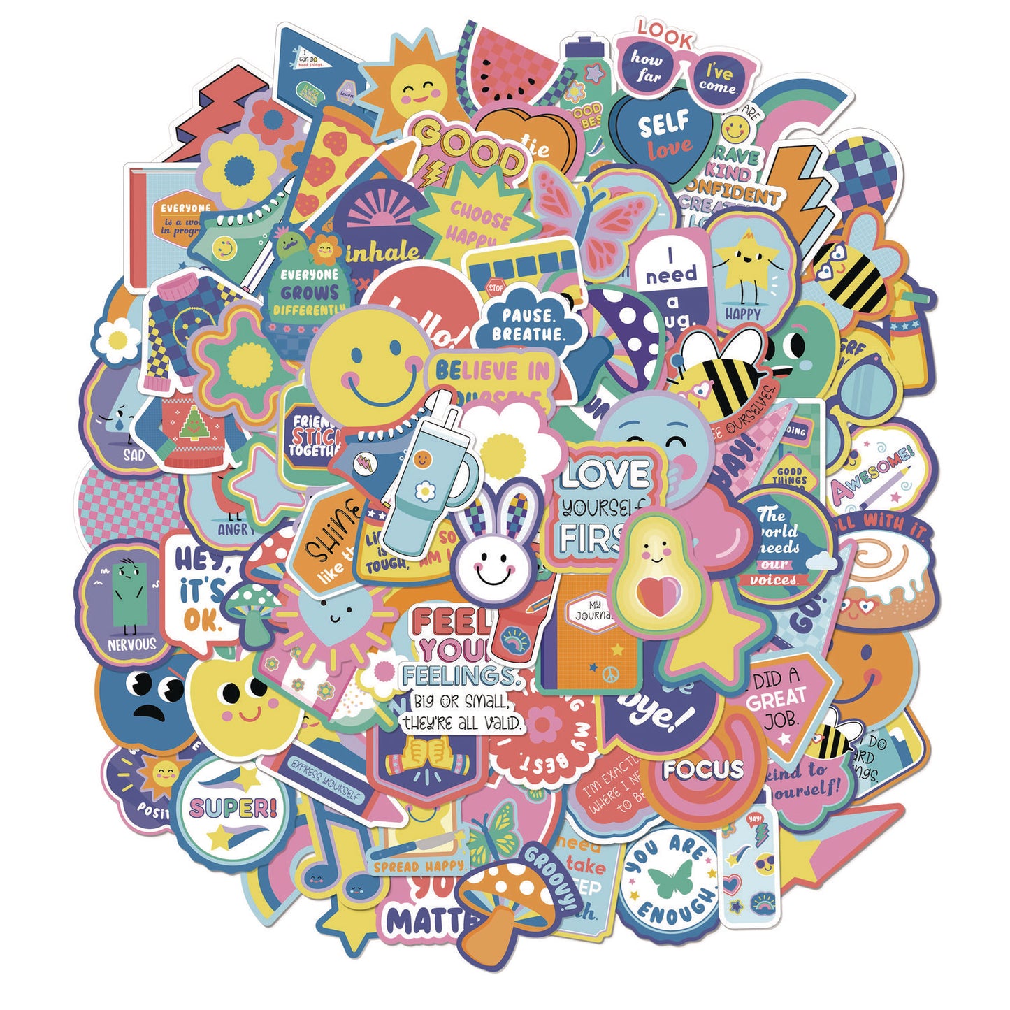 Carson-Dellosa Vinyl Stickers, We Stick Together, Small, Assorted, 100 Stickers (168322)