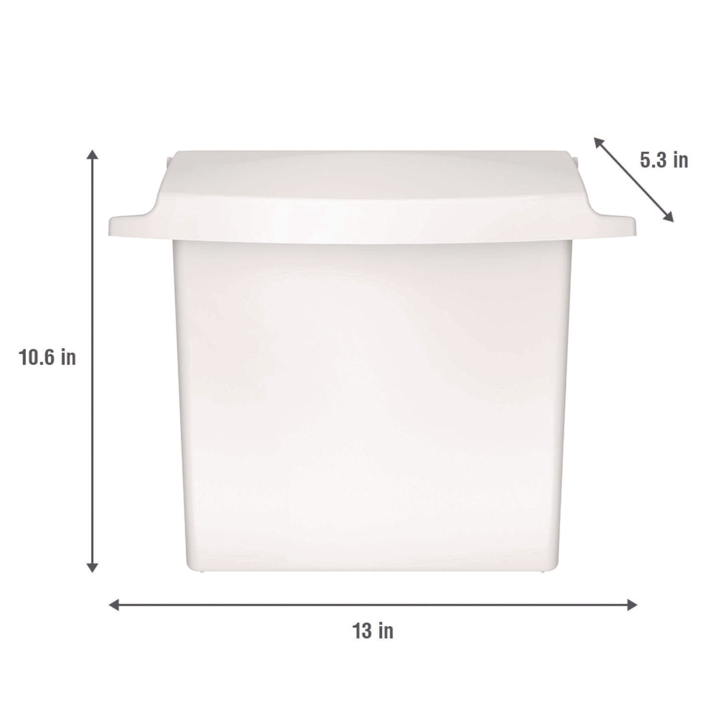 Rubbermaid Commercial Sanitary Napkin Receptacle with Rigid Liner, Plastic, White (614000)