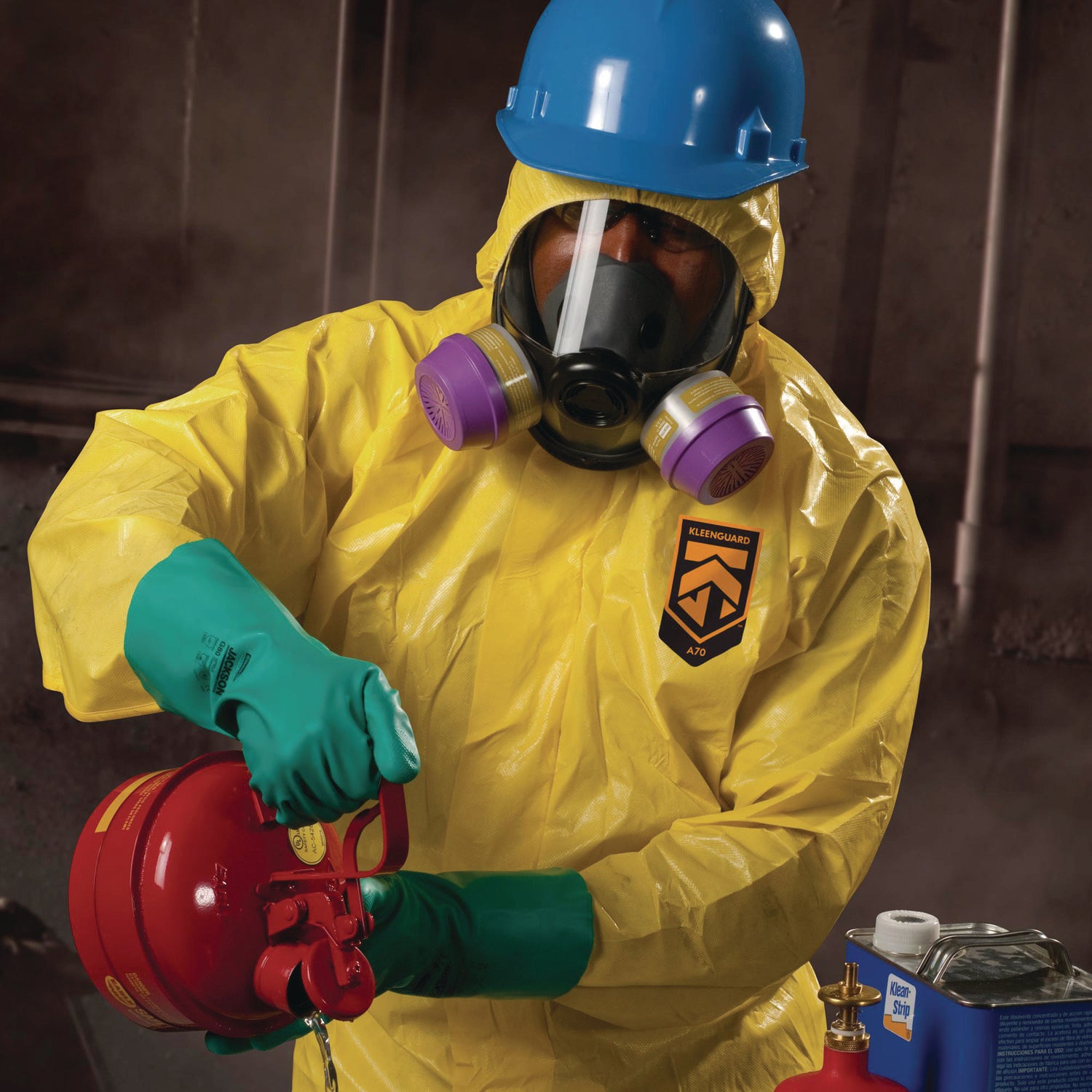 KleenGuard A70 Chemical Spray Protection Coveralls, 3X-Large, Yellow, 12/Carton (09816)