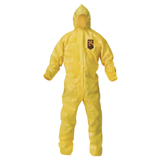 KleenGuard A70 Chemical Spray Protection Coveralls, 3X-Large, Yellow, 12/Carton (09816)