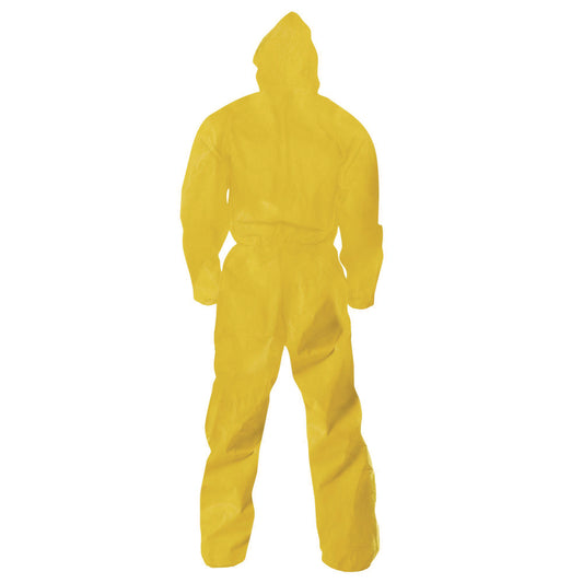 KleenGuard A70 Chemical Spray Protection Coveralls, 3X-Large, Yellow, 12/Carton (09816)