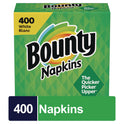 Bounty Quilted Napkins, 2-Ply, 12.1 x 12, White, 400/Pack, 4 Packs/Carton (19096)