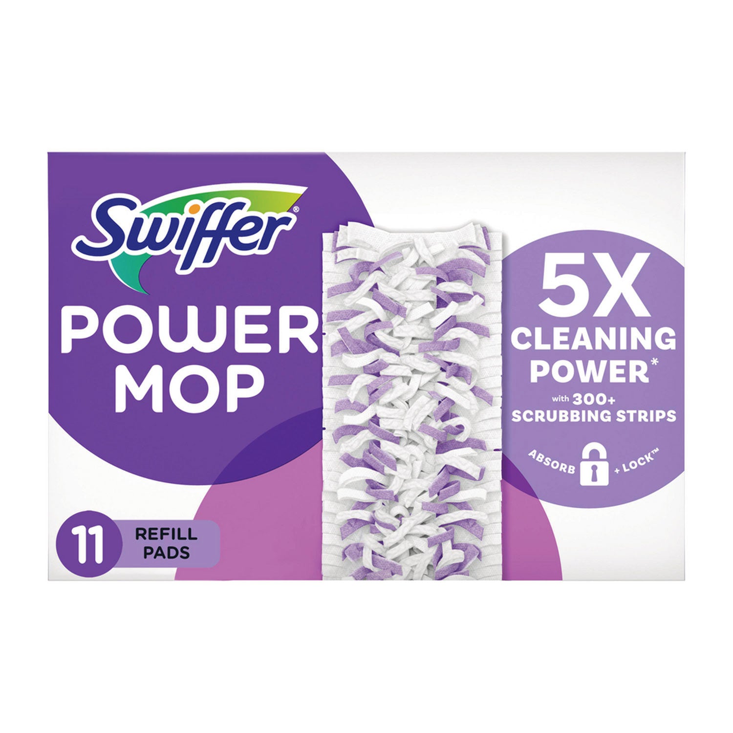 Swiffer PowerMop Mopping Pads, 11.41 x 5.31, 11/Box, 2 Boxes/Carton (12868)